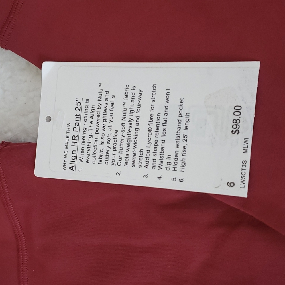 Lululemon Align High-rise Pant 25" Mulled Wine - Picture 3 of 14
